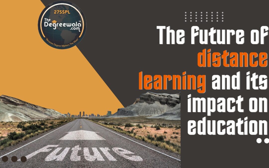 A never-ending road symbolizing the bright future of distance learning in India, with the potential to transform education and make it more accessible to people across the country.